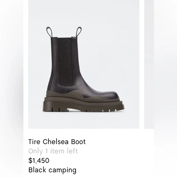 Bottega Veneta Tire Boots Chelsea Combat Motorcycle Parakeet Leather 45.5 Bottega Veneta Men main image 4